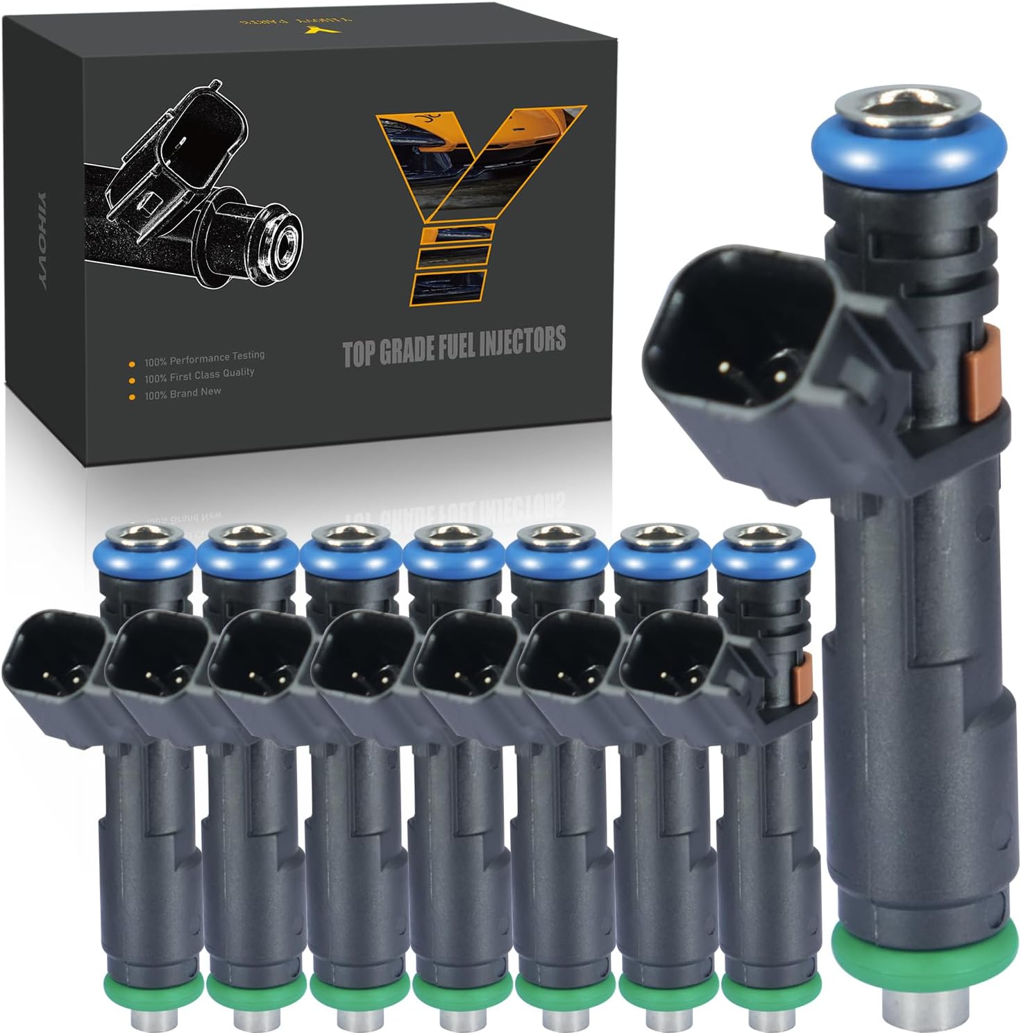 𝐘𝐈𝐇𝐎𝐕𝐘 Upgraded Fuel Injectors FJ817 fit for Ford V8 5.4L 2005-2007 F150 2005-2006 Expedition 2005-2007 F250 F350 Super Duty, fit for Lincoln V8 5.4L 2005-2006 Navigator 2006-2007 Mark LT (8)