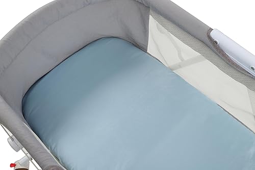 Miniatura 7 de Sábanas de satén ajustadas compatibles con 4moms Breeze Plus Playard y otros colchones de corralito grandes, para proteger el pelo y la piel del