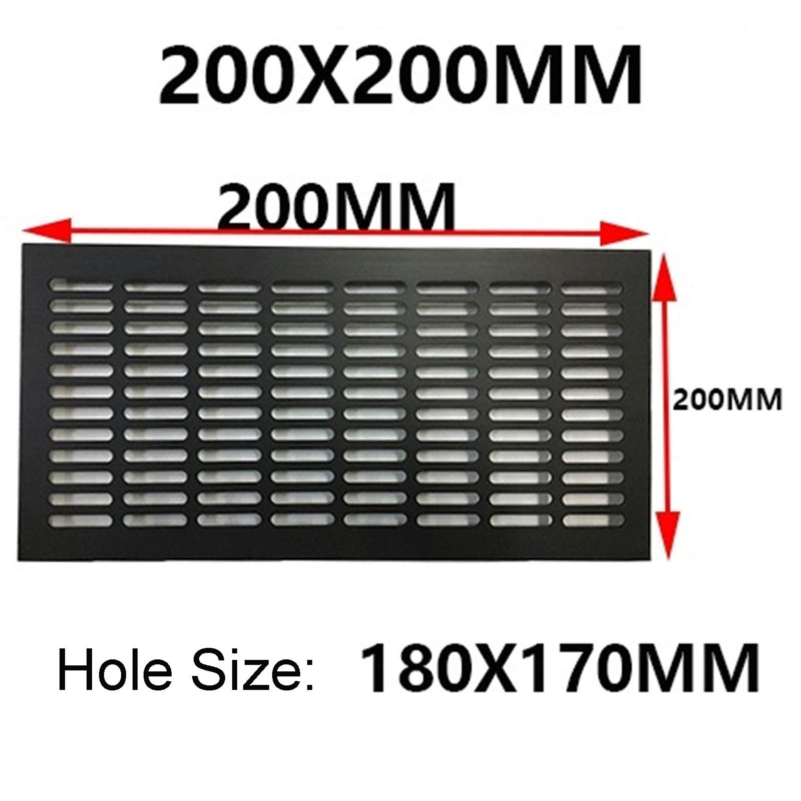 Copertura per griglia di ventilazione, Copertura della griglia di ventilazione in lega alluminio for pareti(Golden,200x550mm)