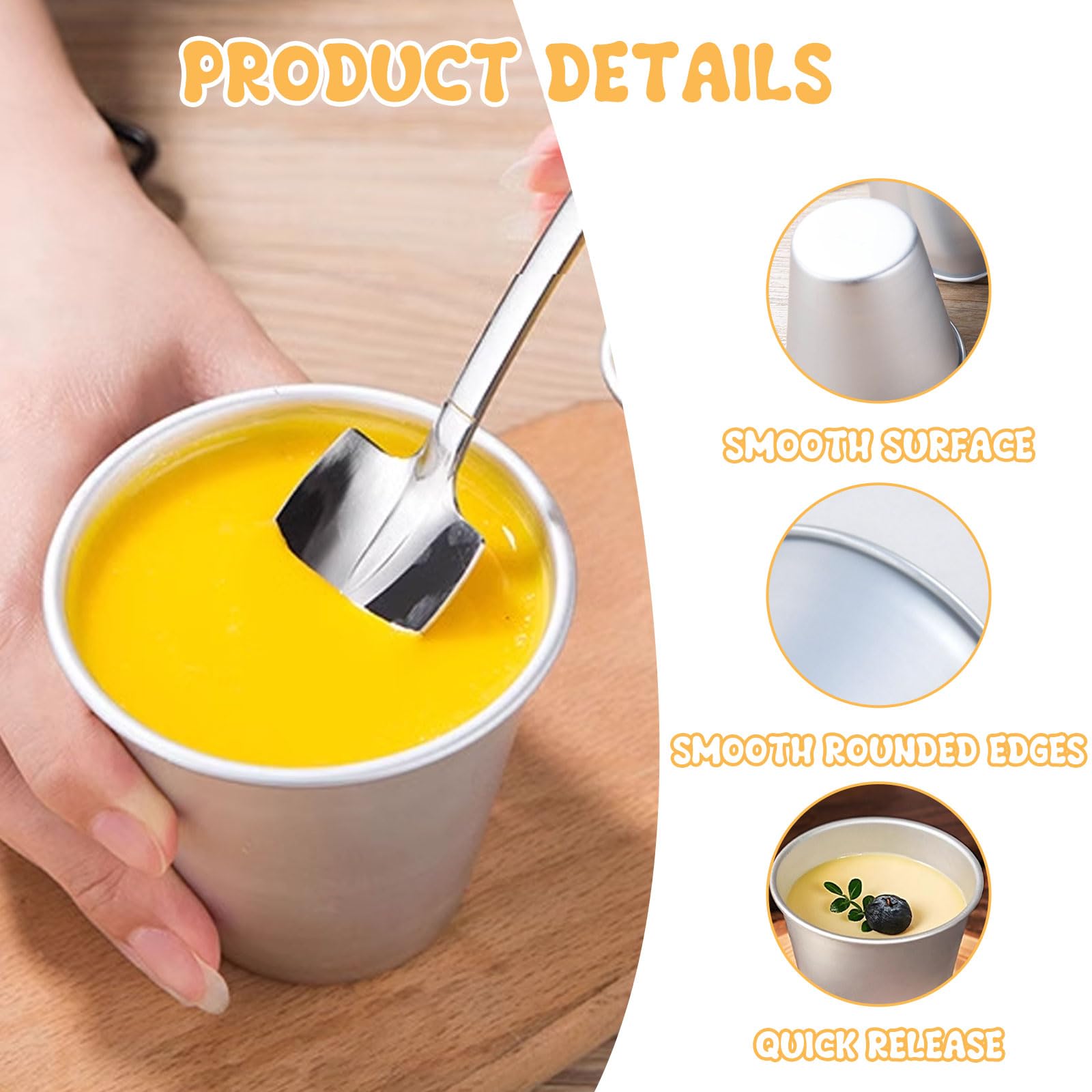 50 STUKS Eiertaartvorm, Cake Muffin Vormen, Aluminium Eiertaartvorm, Antiaanbaklaag Cupcake Cakevormen, voor Keuken Bakken, Restaurant, Eitaart, Puddingproductie