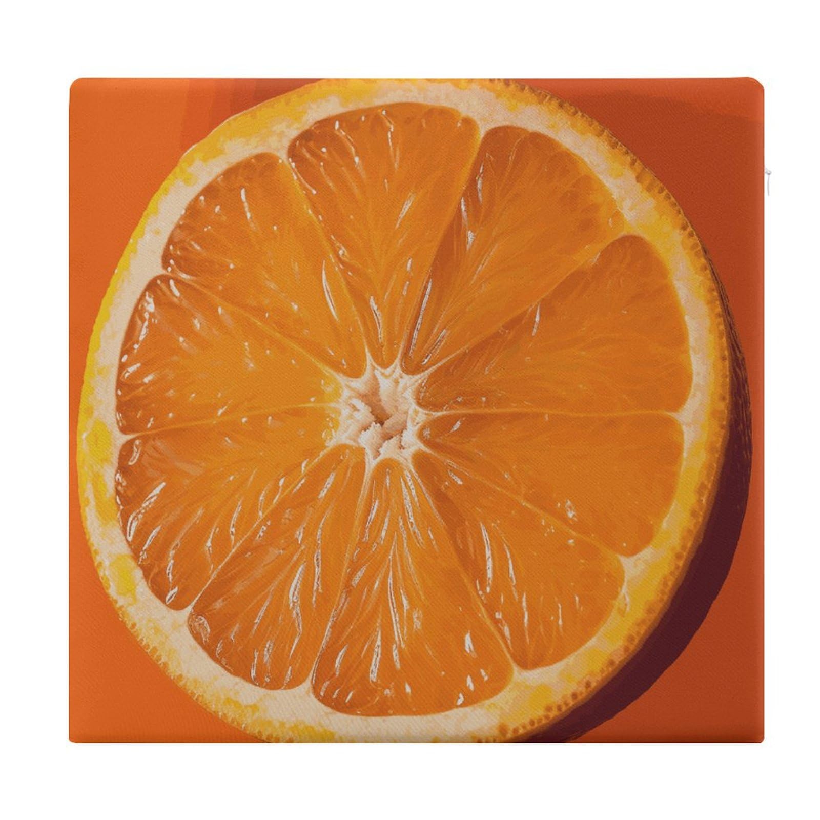 Coussin de sol méditation pour adultes carré mousse orange