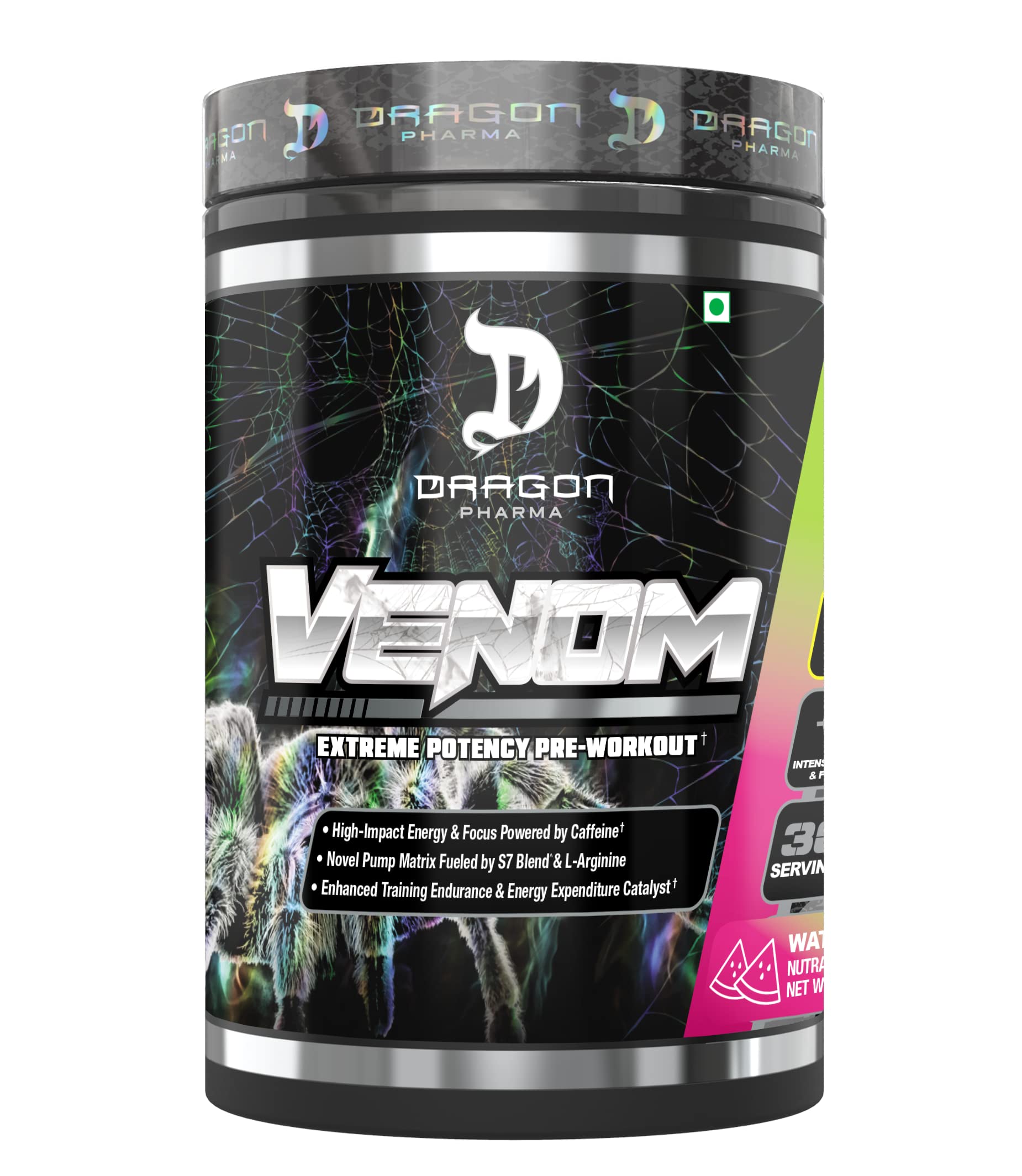 DRAGON PHARMA Venom Watermelon Powder for Laser Sharp Focus and Energy (500gm )