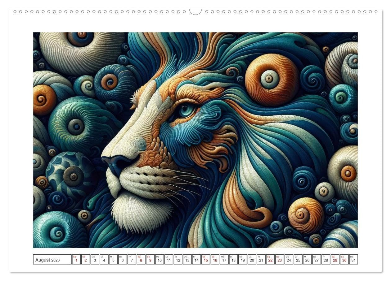 Tierkreisflüstern – Ein Jahr in kosmischen Farben (hochwertiger Premium Wandkalender 2026 DIN A2 quer), Kunstdruck in Hochglanz: Surrealer Sternzeichen-Kalender (CALVENDO Wissenschaft)
