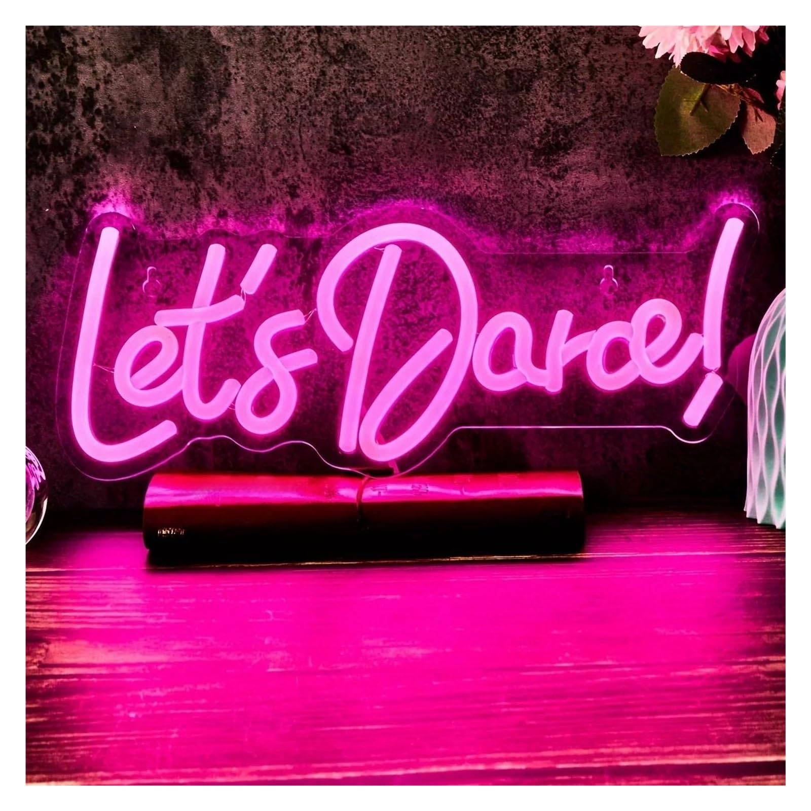 Insegna al Neon LED Let's Dance Insegna Al Neon Per Decorazioni Da Parete Luce A LED Per USB Per La Casa Bar Sala Per Feste Danza KTV Music Club 33.2cm×13.8cm
