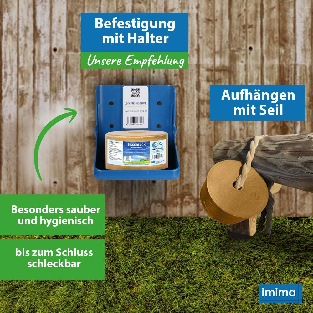 Mineralleckstein Pferd Starter Set mit BIOTIN+, ZINCOBLOCK, SUPERMAG, MEDITERRANEO Salzleckstein Set 4 x 3 kg - Salzlecksteine für Pferde, Schafe, Ziegen und Wild