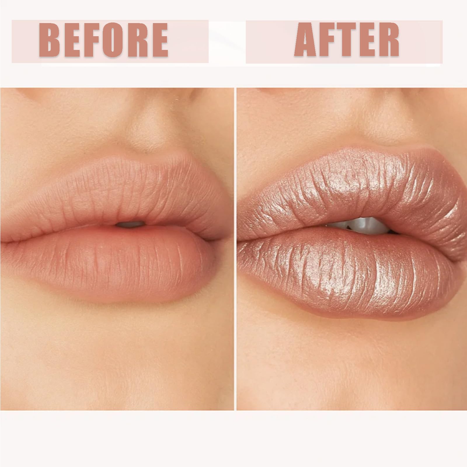 Soft Rose Gold Metallic Lip Stick Metallic Pink Lip Balm with High Impact Shine Lipcolor - Image 2