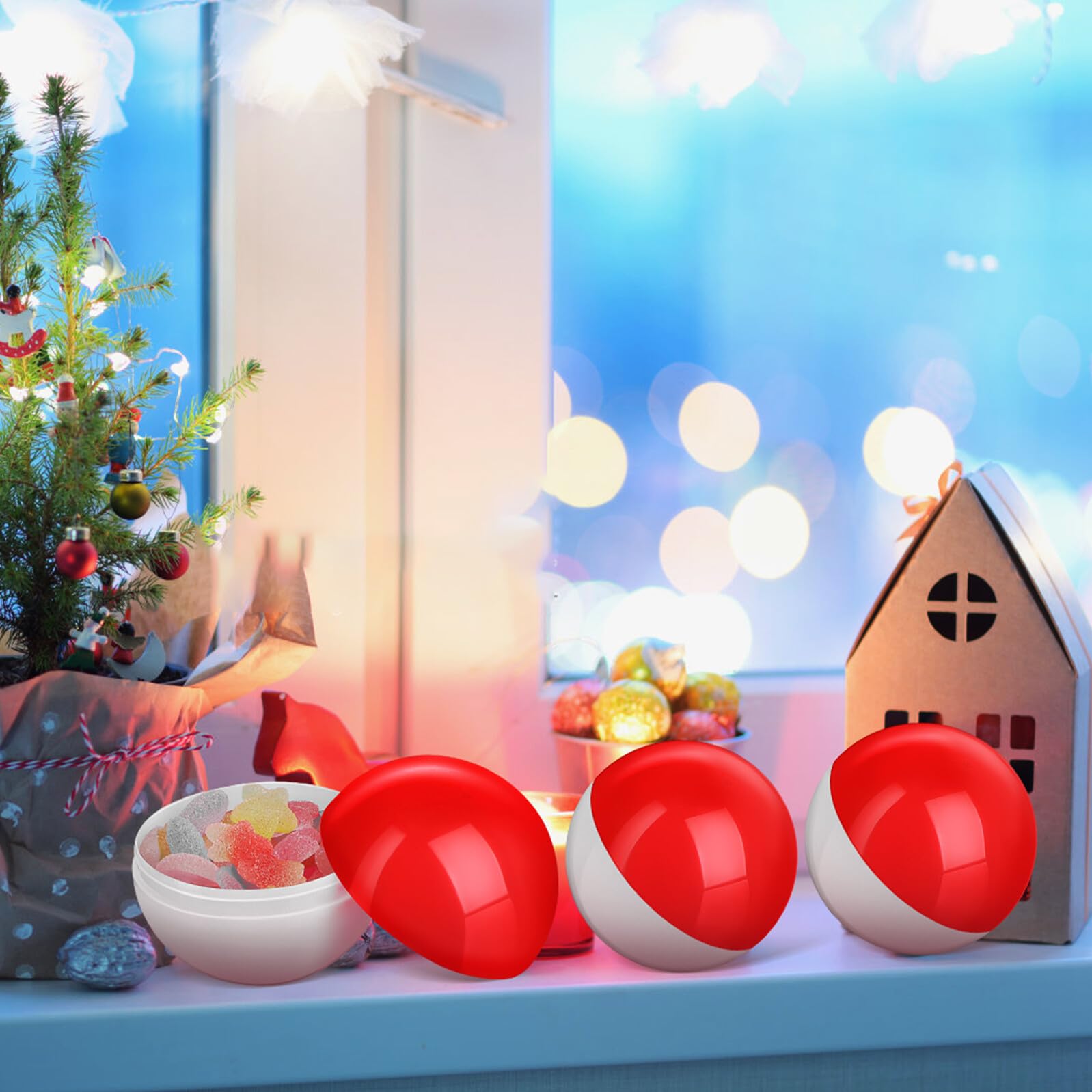 Yardenfun 20 Leere Runde Plastikkapseln 65mm – Transparente Automatenkugeln für Gastgeschenke Selbstgemacht Party und Spielzeugbehälter