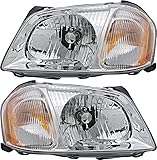 Compatible with Mazda Tribute Headlights Lamps Set 2001 2002 2003 Halogen Driver and Passenger Side