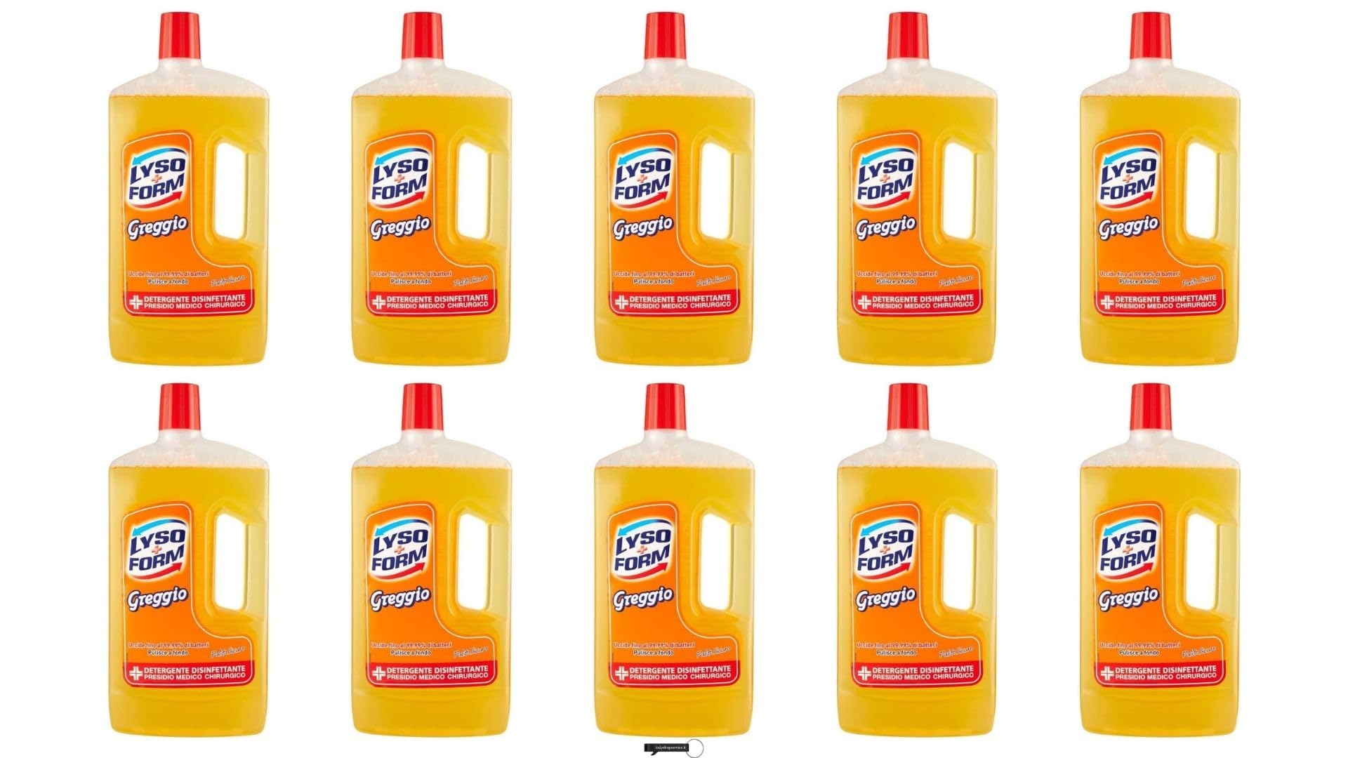 Lysoform Greggio - 10 detergenti liquidi multiuso per la casa, pulizia potente + portachiavi Italy Shop Service gratuito