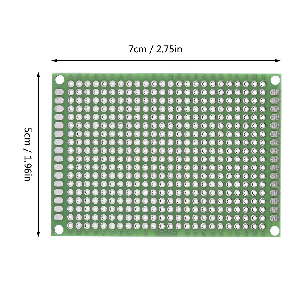 10 sztuk płytka drukowana, 5cm x 7cm podwójne boki prototypowanie DIY lutowanie uniwersalna płytka drukowana