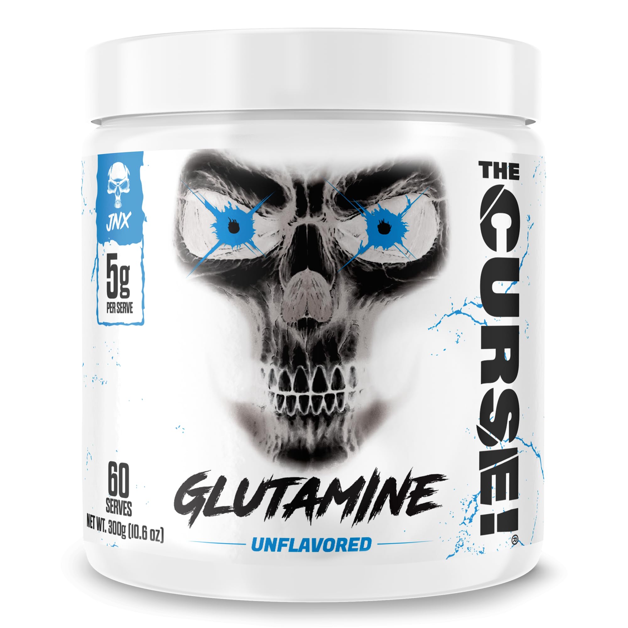 JNX Sports, The Curse! Glutamina – Bez Smaku I L-Glutamina 5 g I Wspomaga Regenerację Mięśni po Treningu I 60 Porcji