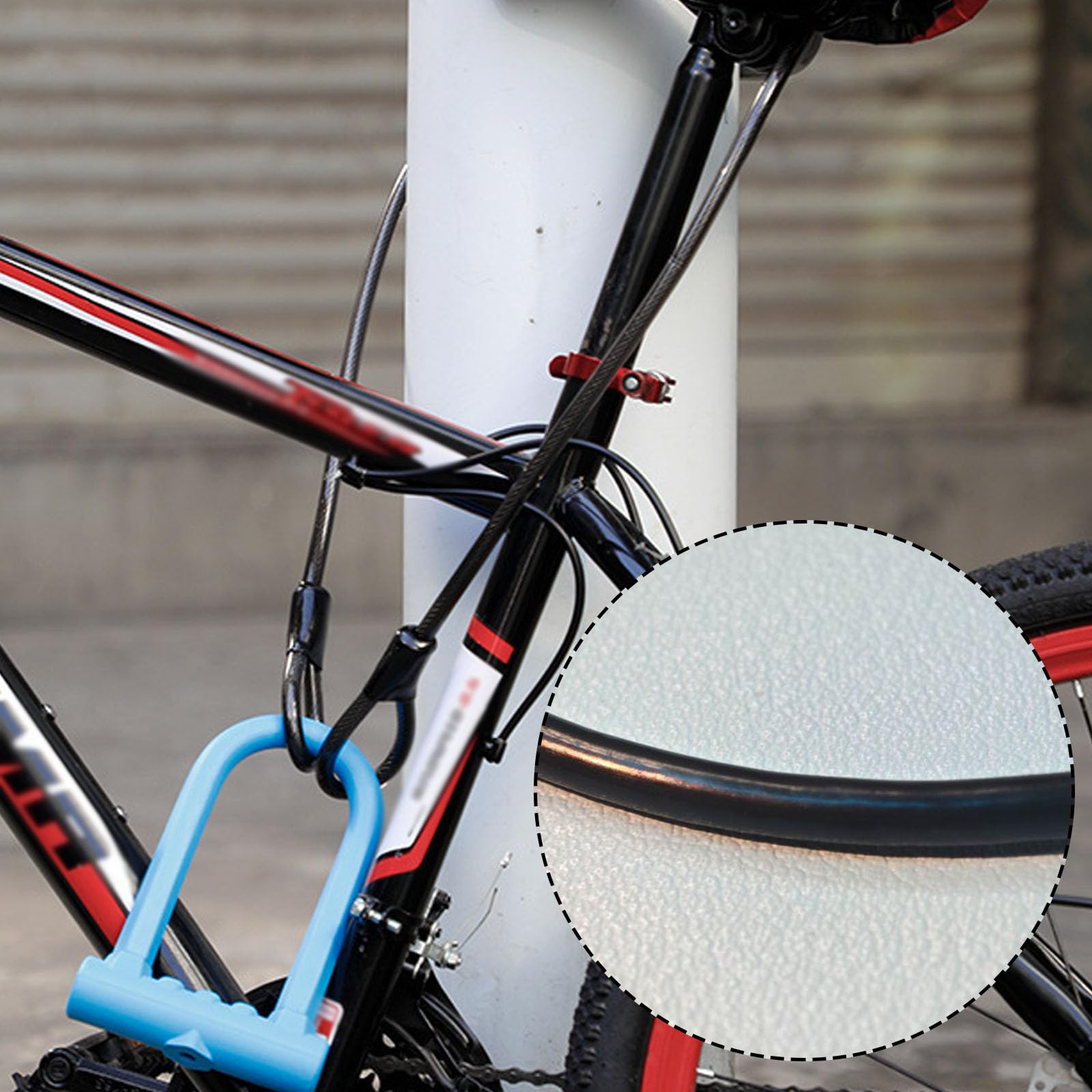 2 pezzi) Cavo di sicurezza in acciaio per lucchetto per bicicletta con occhielli, lungo 1 m, spesso 3 mm, con rivestimento in PVC | Leroy Merlin