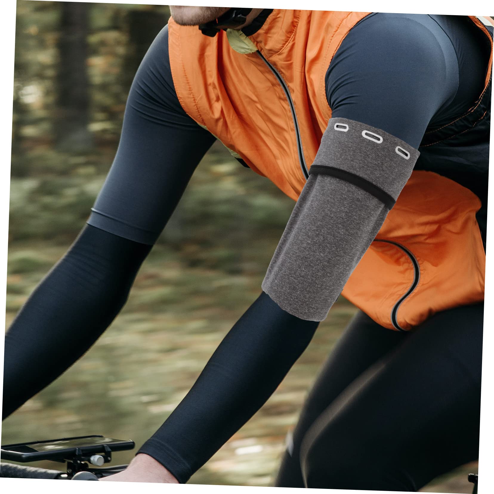 Angoily 2pcs Sports Armband Wallet Phone Case Exercise Phone Sleeve Pocket Organizer Pouch Exercise Sleeve Strap Band Outdoor Cellphone Armband Polyester Unisex Men and Women Arm Cuff