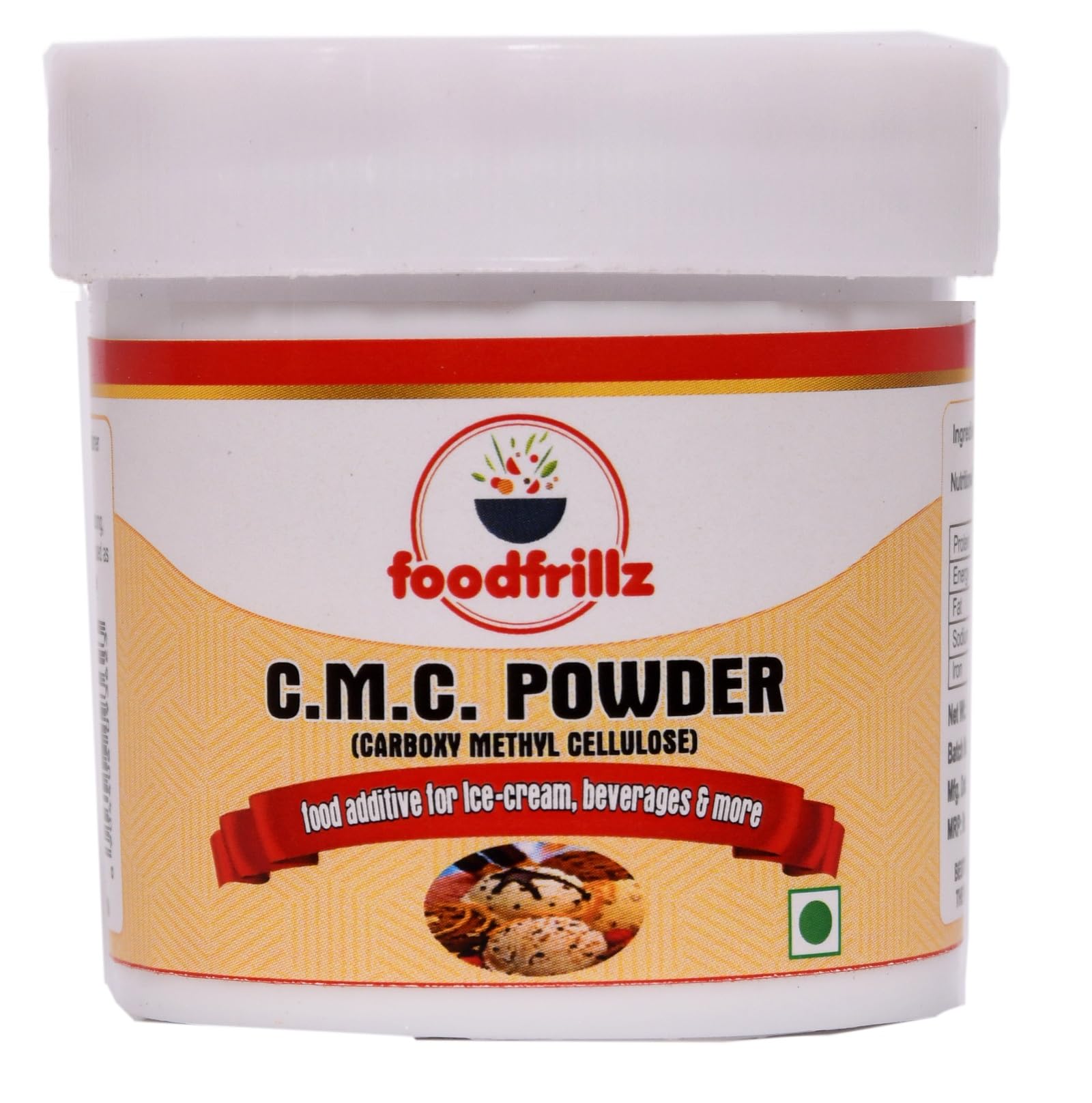 foodfrillz CMC Powder 40 g | Carboxymethyl Cellulose Powder for Soft | Smooth Creamy Ice Cream (Kulfi) | Cake Fondant | Instant Ice Creams-picture-26