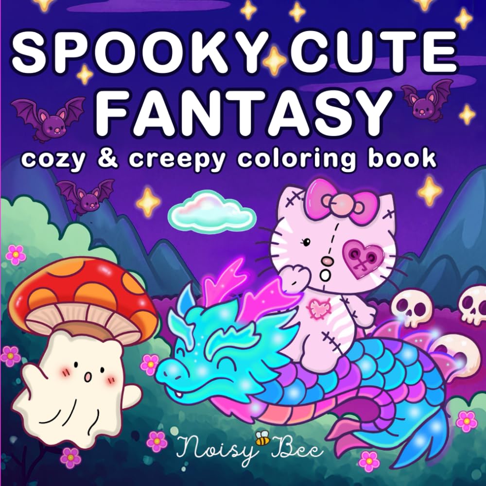 Spooky Cute Fantasy: Coloring Book for Teens and Adults – Cozy, Creepy Halloween Fun and Magical Scenes for Stress Relief and Relaxation