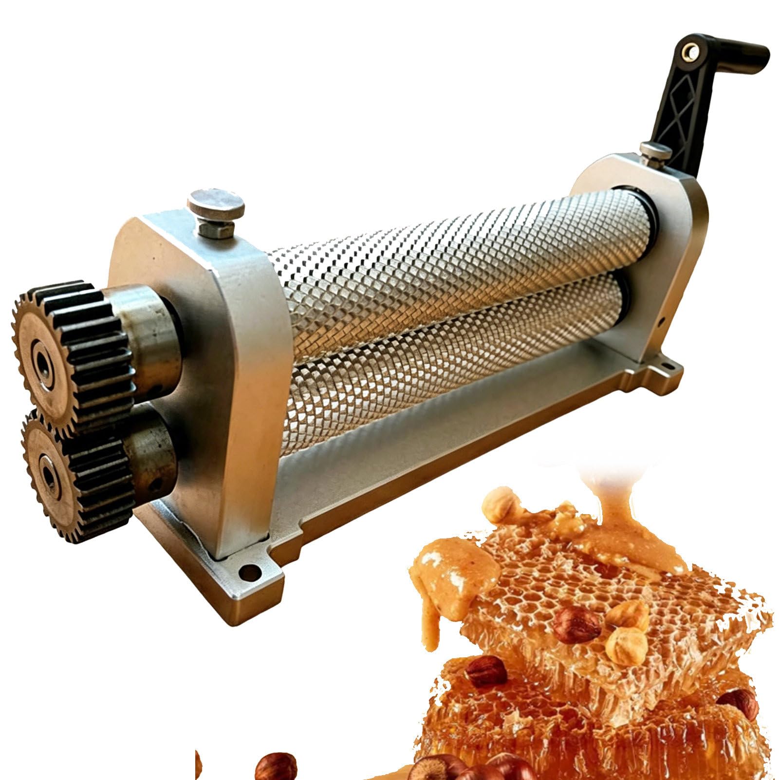 Pvxa Manual Beeswax Comb Foundation Roller Mill, 280mm Beeswax Roller, Aluminum Alloy, Portable Bee Wax Press, Beekeeping Tools for Producing Honeycomb 5.4mm