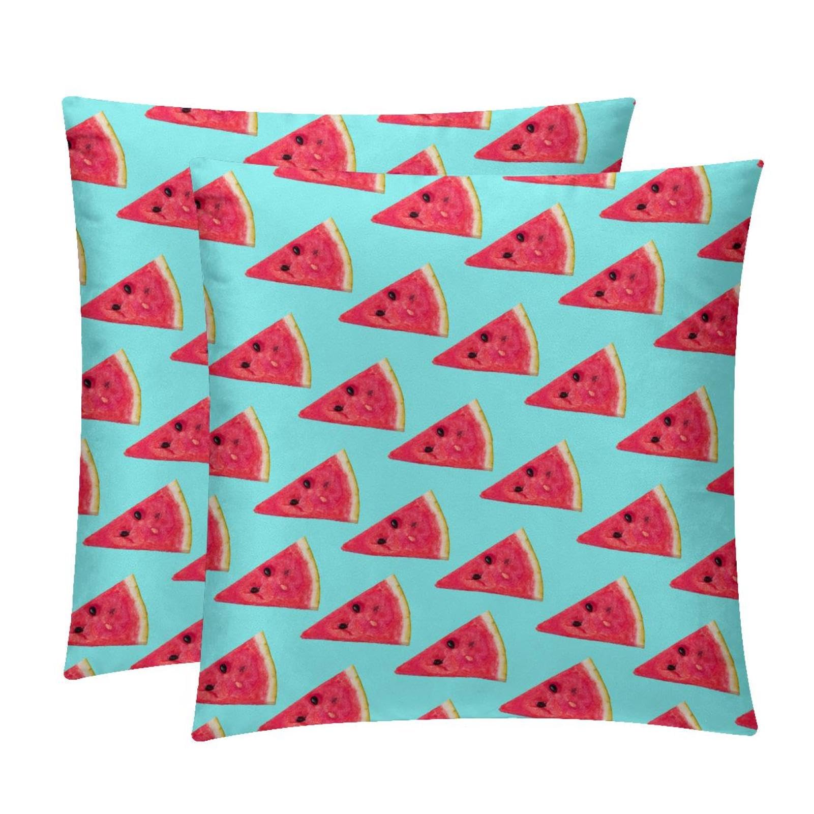 TDGKPZ Watermelon Throw Pillow Covers 2 Pack Cushion Cases Decorative Pillow Cases Home Decor 45x45cm