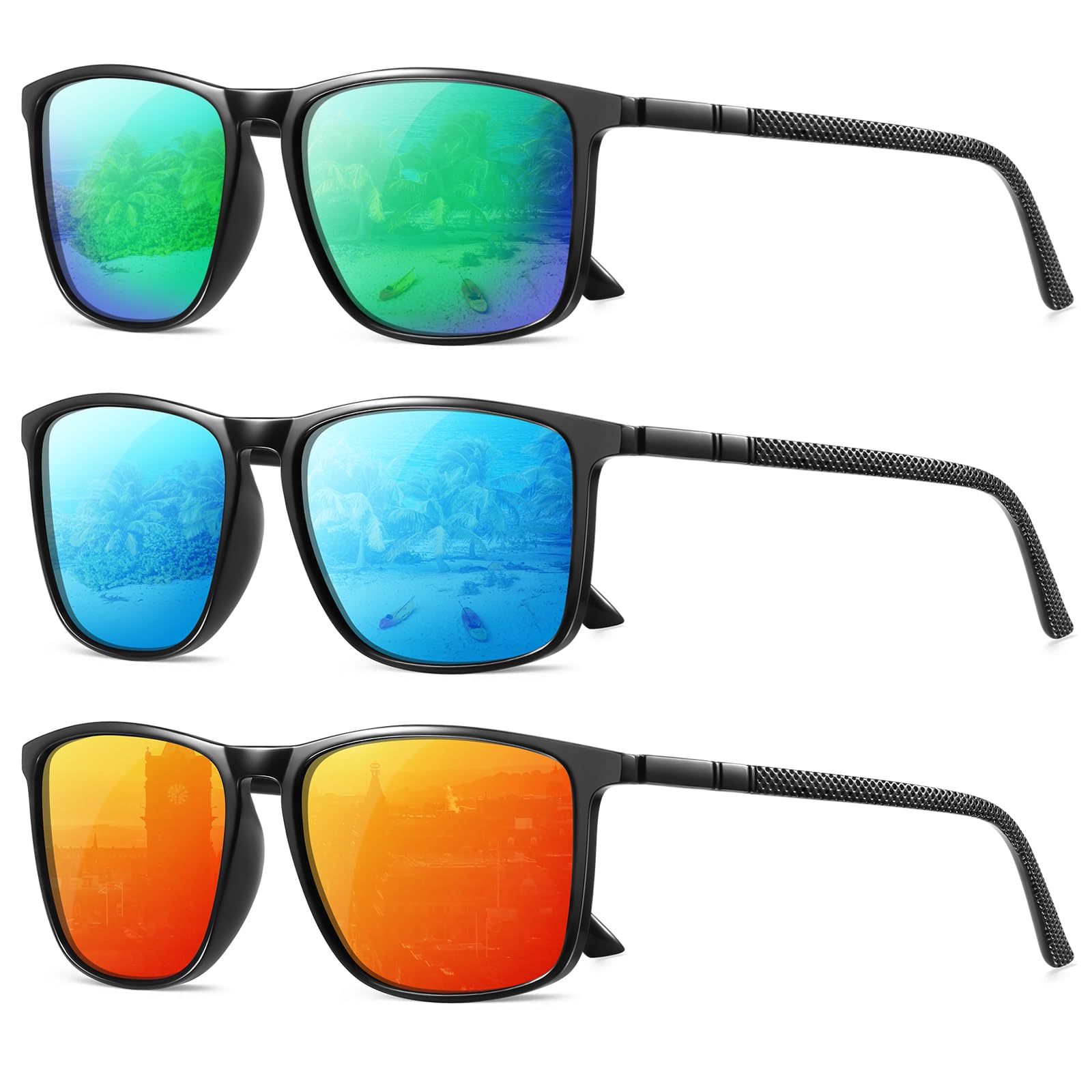 YDAOWKN Polarized Sunglasses for Men, Lightweight Sun Glasses With UV Protection for Driving Fishing Golf