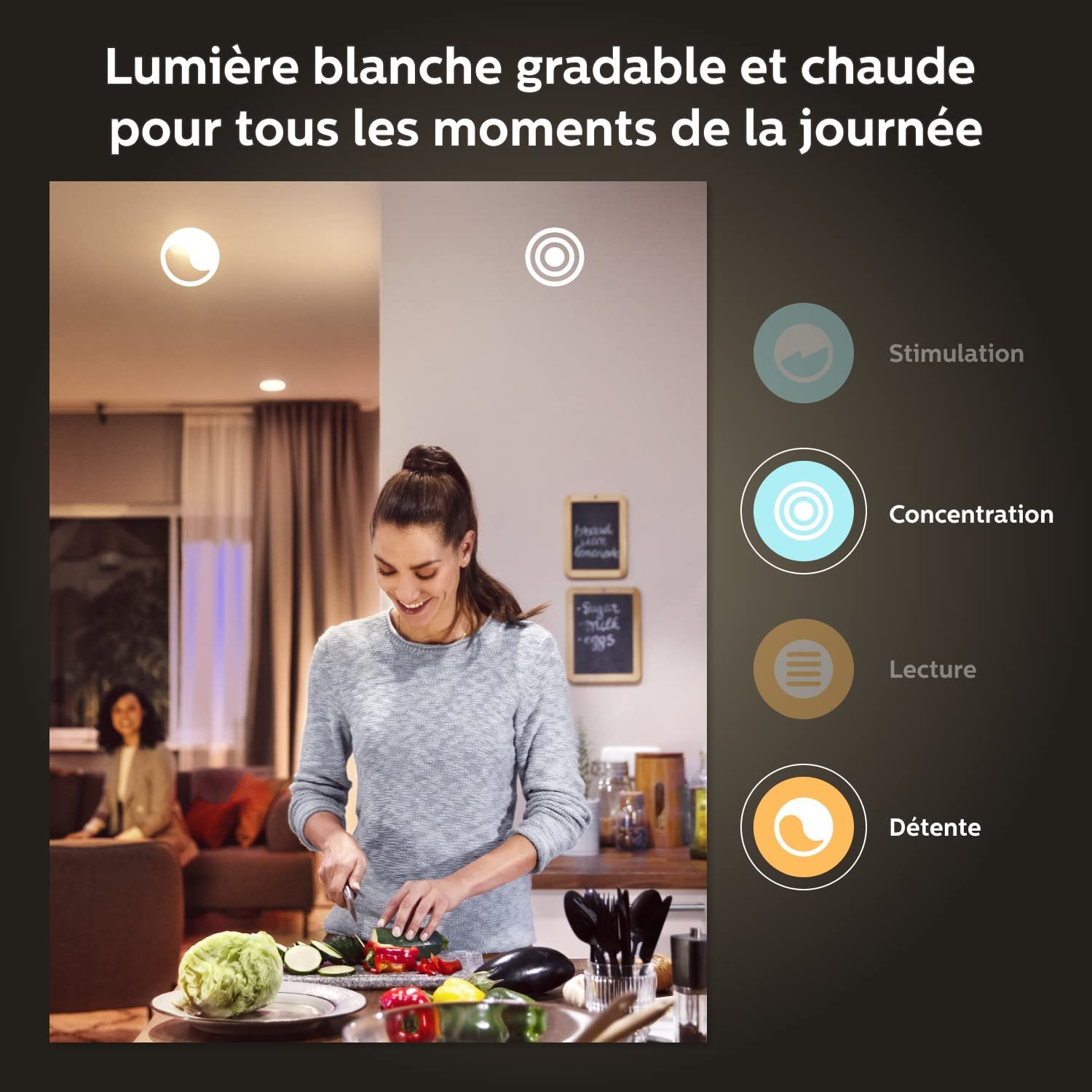 Philips Hue Hue White Ambiance 2 Ampoules Smart Culot E14 avec Bluetooth 5,2 W + White Ambiance Ampoule Smart Culot E14 Bluetooth 5,2 W