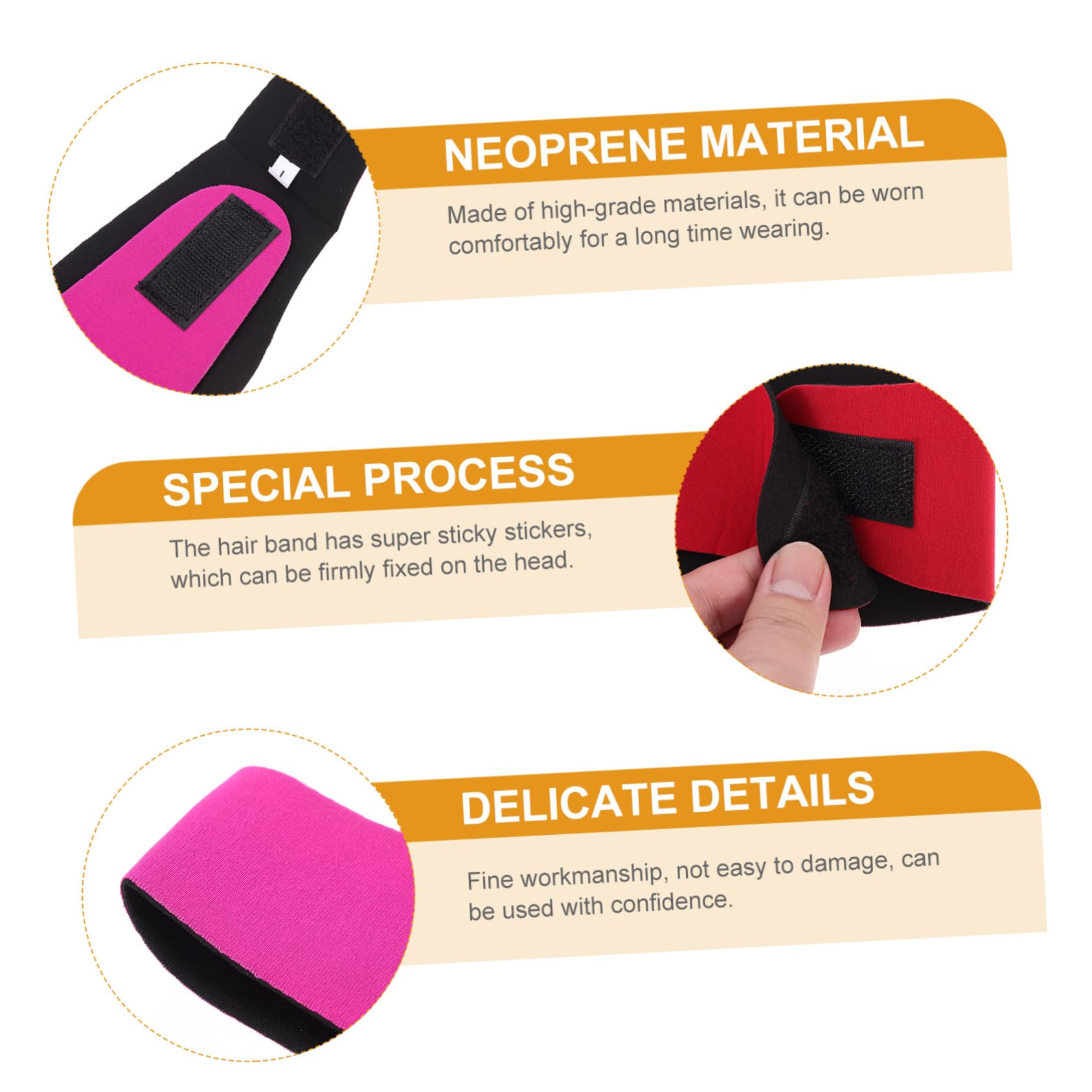 BESTonZON Banda Ajustable Para Natación Cubierta Para Oídos Y Transpirable Para Natación Baño Y Kayak Material Neopreno 4 Piezas X 4