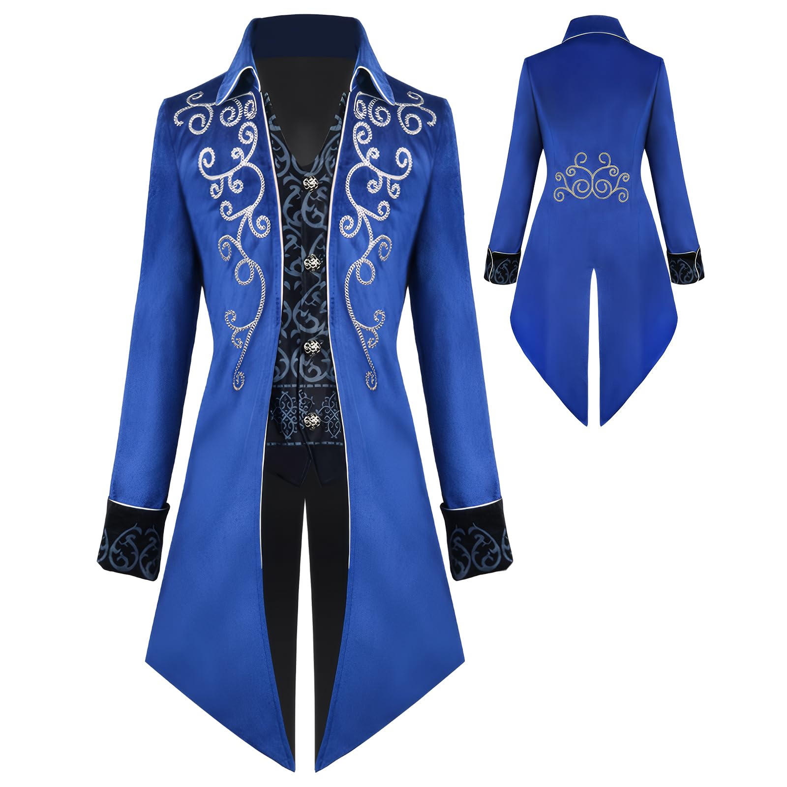 Chaqueta Steampunk Vintage Frack para hombre, estilo gótico, disfraz de carnaval, ropa medieval para hombre, disfraz de Halloween