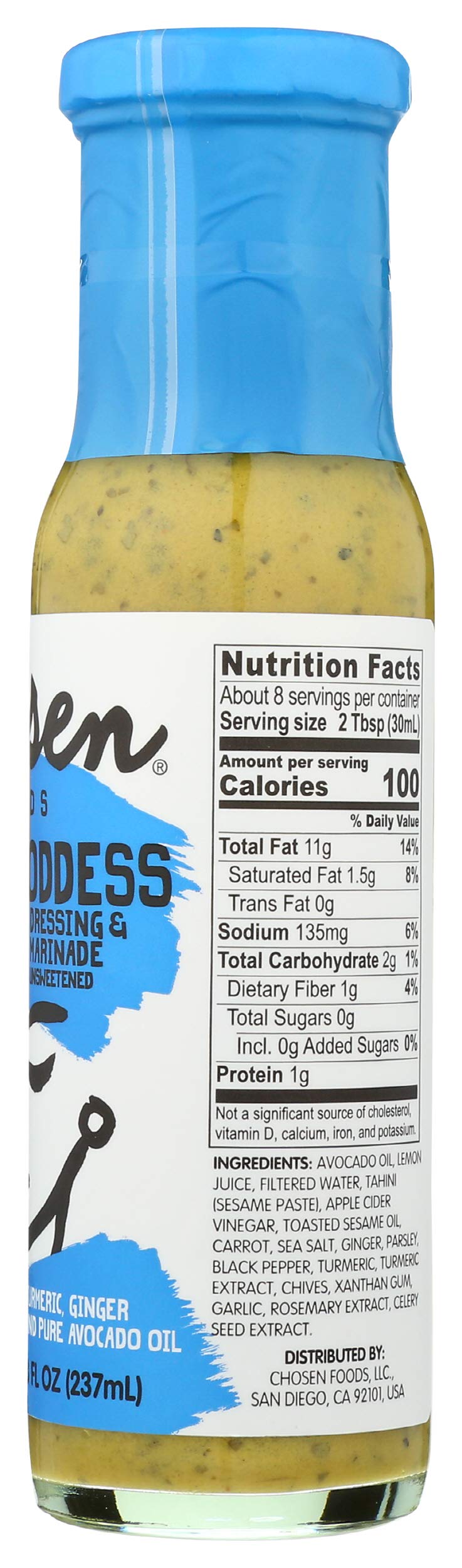 Amazon.com : Chosen Foods Golden Goddess Dressing & Marinade, 8 FZ :  Grocery & Gourmet Food
