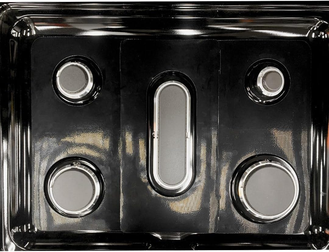 Premium Plus Stove Protectors for Frigidaire Gas Stove Model FCRG3083AD, Custom Cut, Easy to Clean Stove Liner, Made in the USA.