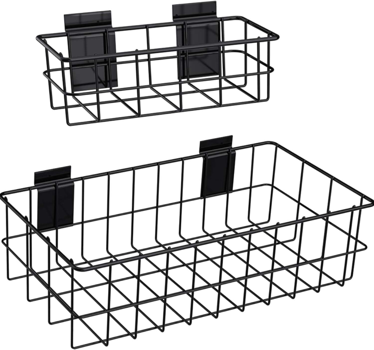 Black Slatwall Baskets, Slatwall Panel Hanging Wire Basket