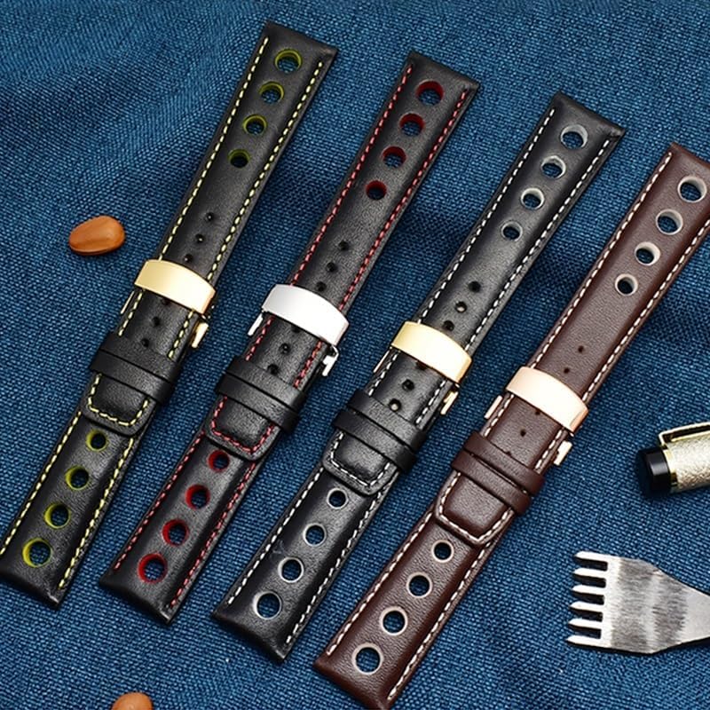 Genuine Leather Bracelet Fit For Tissot 1853 Sports Watchband Racing PRS516 T91 1853 Top Layer Cowhide 20mm Strap Accessories