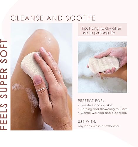 Miniatura 5 de Konjac - Esponja facial (paquete de 4)  100% natural y libre de tintes  No tóxica  Biodegradable  Ecológica  Embalaje sin plástico