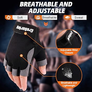 Grebarley Gym Gloves,Training gloves,Weight lifting Gloves,Breathable Sport Gloves,Crossfit Training,Suit for Men and Women