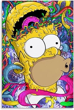 Amazon Co Jp アニメポスター シンプソンズ いいね ホーマー キャンバスポスター寝室の装飾スポーツ風景オフィスルームの装飾ギフト キャンバスポスター壁アートの装飾リビングルームの寝室の装飾のための絵画の印刷 16x24inch 40x60cm ホーム キッチン