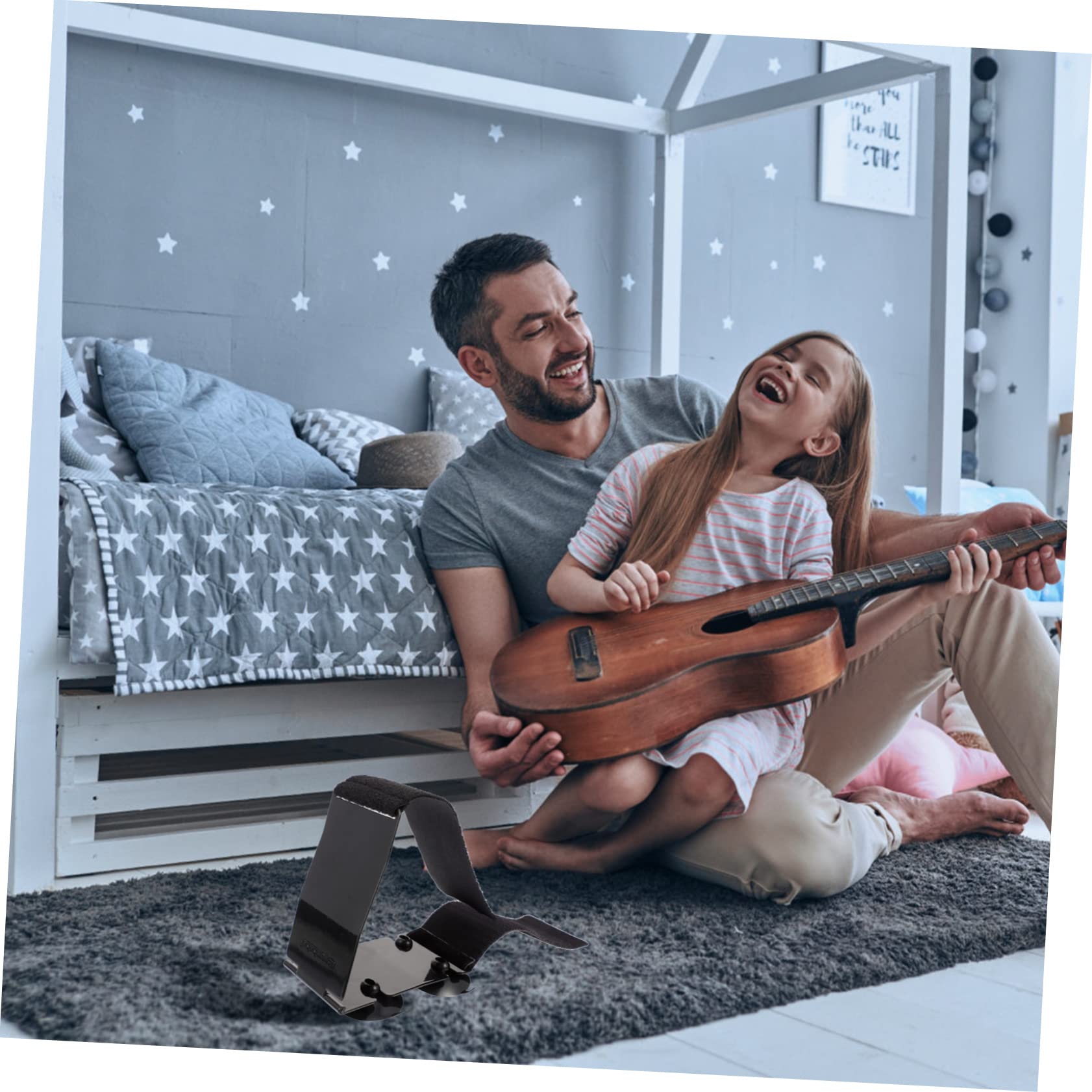 BESTonZON 1 Zestaw Proste Podpórka Pod Gitarę Podnóżek Do Gitary Akcesoria Gitarowe Gitara Stalowa Podpórka Stalowa Podpórka Pod Gitarę Gitara Podnóżki Gitara Wsparcie Gitara Podnóżek