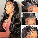 Wingirl 13x5 HD Lace Front Human Hair Wigs for Women 12A 220% Density Body Wave Lace Frontal Wigs Pre Plucked with Baby Hair (26 Inch (Pack of 1), 220% 1B Color)