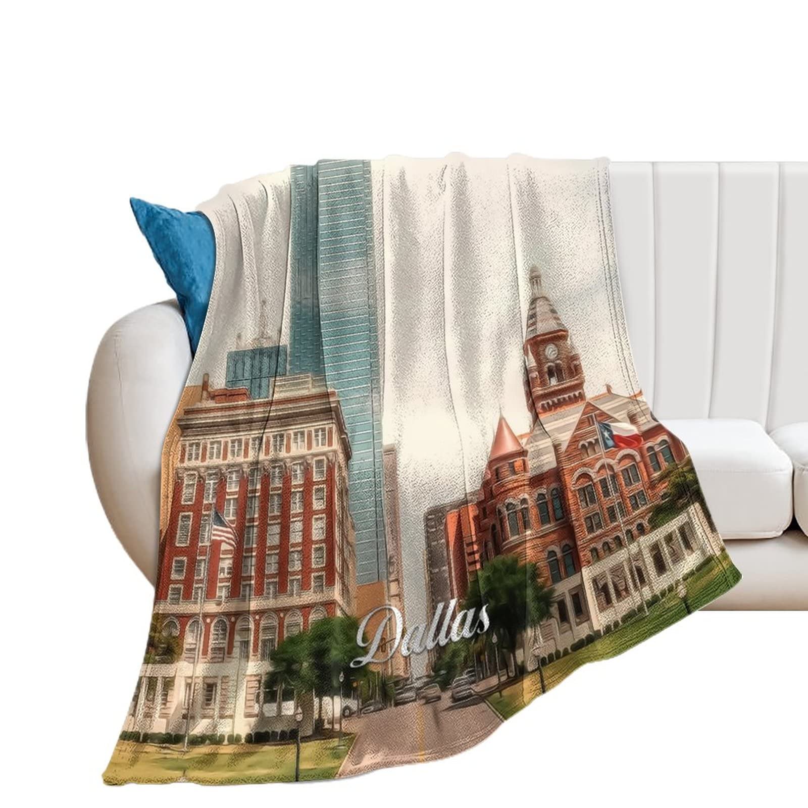 Couverture en flanelle cadeau homme et femme plaid d'intérieur paysage
