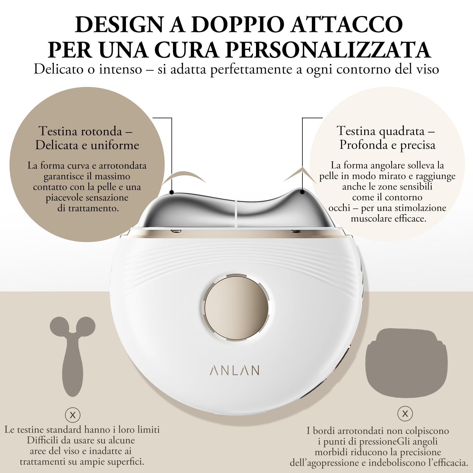 ANLAN Gua Sha Viso Elettrico per Massaggio Viso e Corpo，Massaggiatore Lifting Viso Lenisce e Rilassa, Rassoda la Pelle, Riduce il Gonfiore e il Doppio Mento e Migliora le Linee del Viso