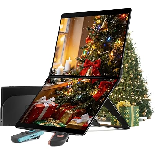 EHOMEWEI Dual Stacked Monitor 16"*2 Laptop Expansion Screens 2560 * 1600 * 2 60Hz 100DCI-P3 HDR for Windows MacOS X2 Pro