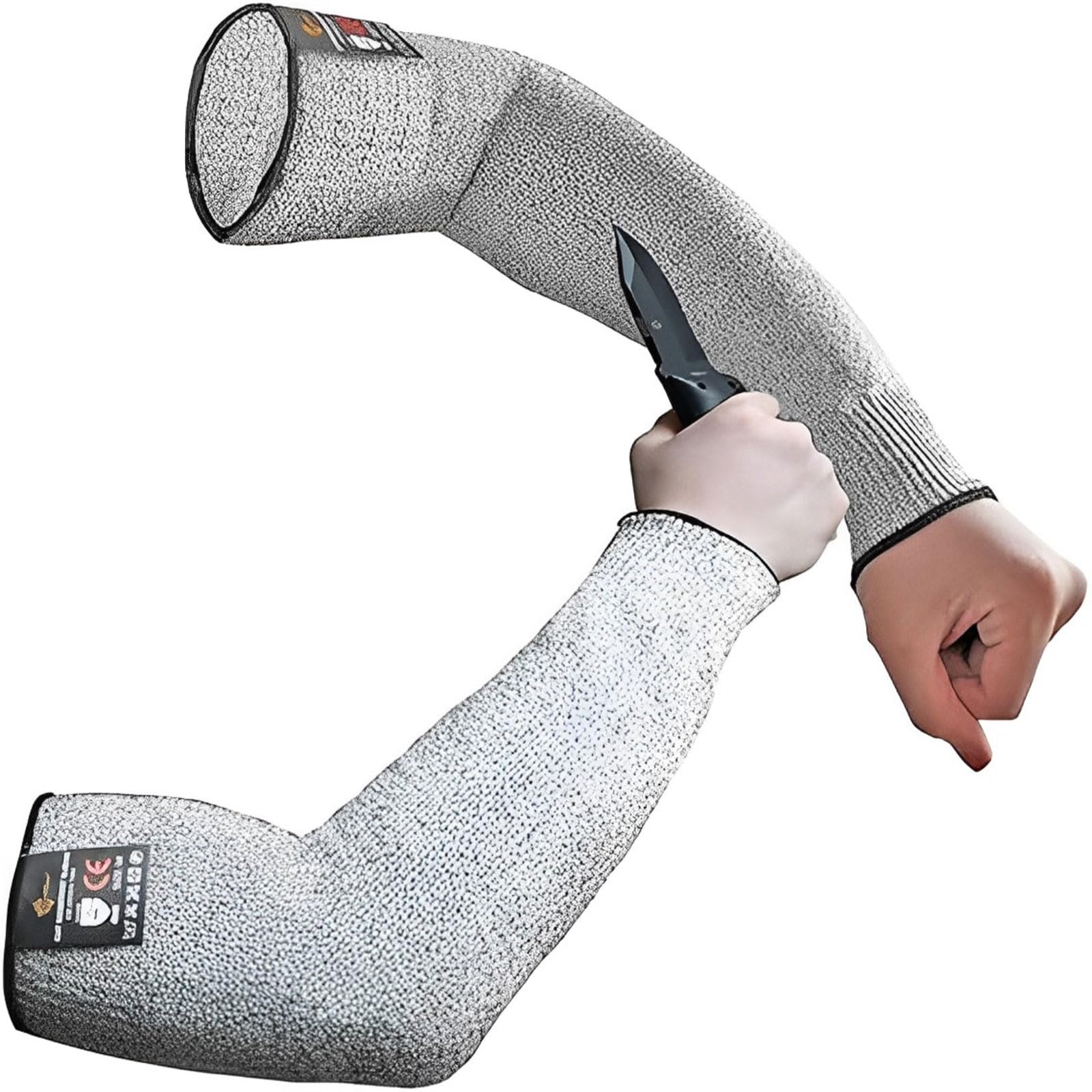 NIHUIFDPY 2PCS Cut Resistant Safety Arm Sleeves, Level 5 Arm Protection Sleeves