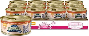 Blue Buffalo Wilderness Wild Delights High Protein Grain Free, Natural Adult Flaked Wet Cat Food, Chicken & Turkey 5.5 oz cans (Pack of 24)