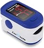 Oxímetro de pulso de dedo Zacurate 500BL, monitor de saturación de oxígeno en sangre con pilas incluidas (azul marino) 1