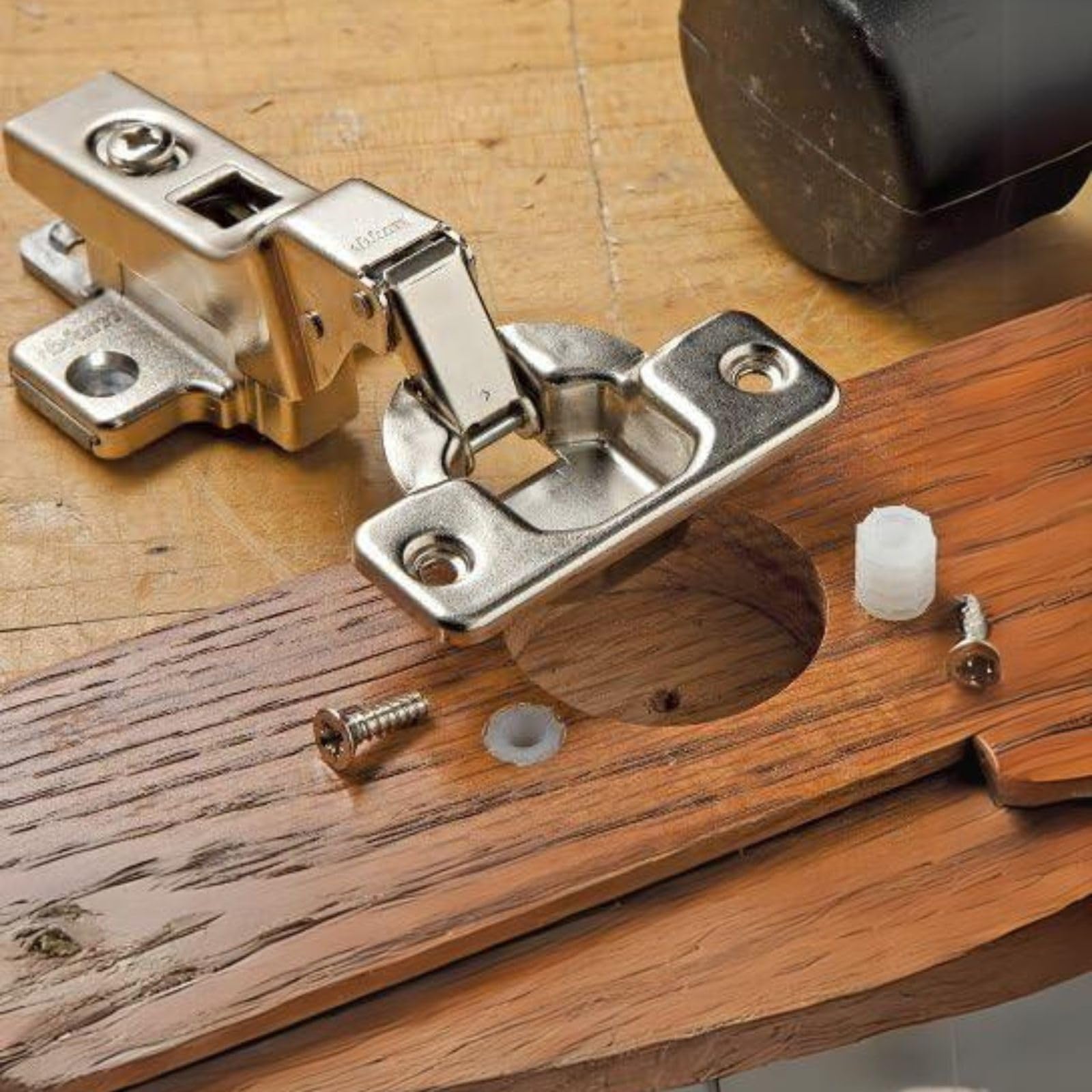 PVC Plug 13x6 mm for Multi Wood and MDF Hinge Fixing, Pack of 50-picture-16