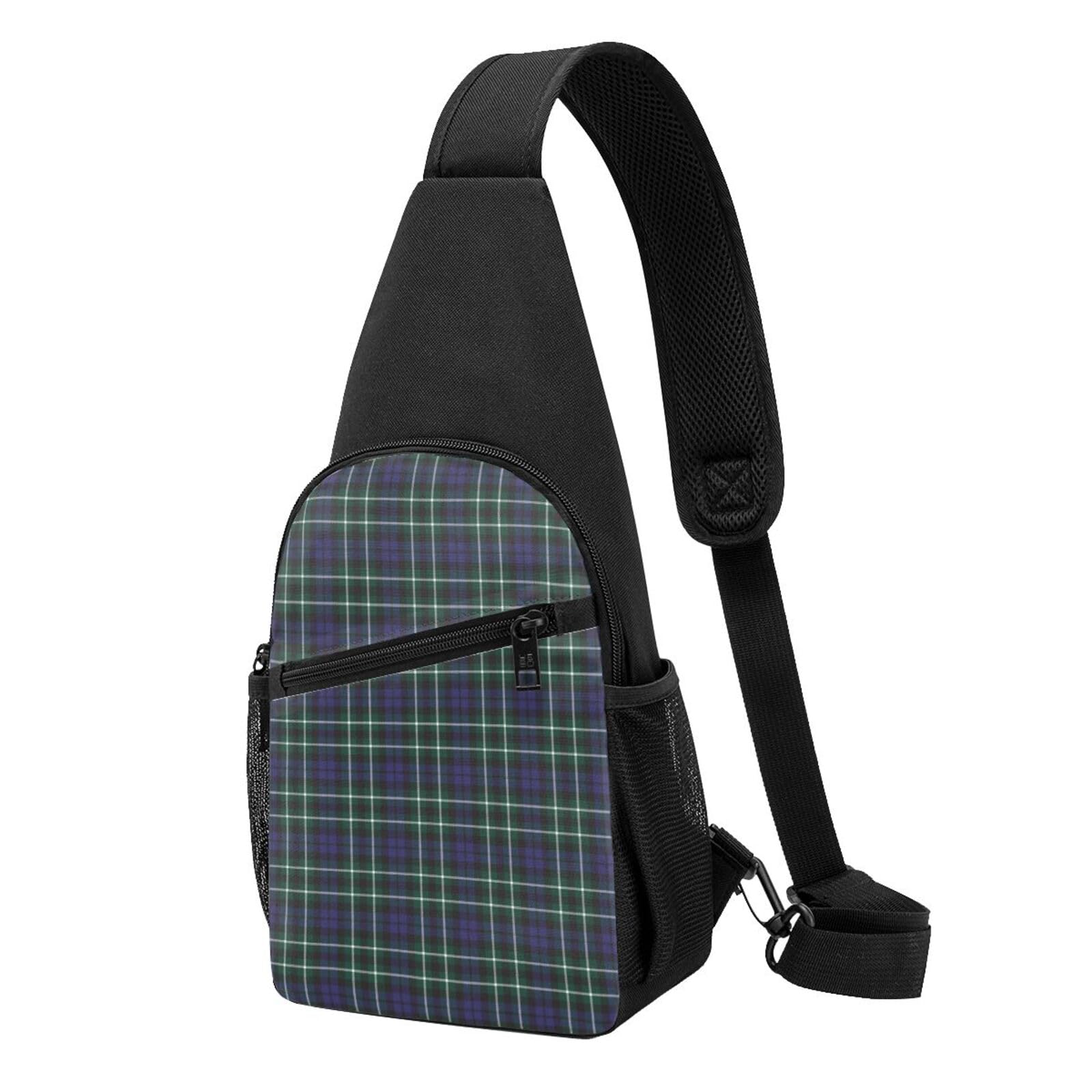 Crossbody Sling Backpack Graham of Montrose Modern Tartan Shoulder Chest Bag Daypack for Traveling Sport