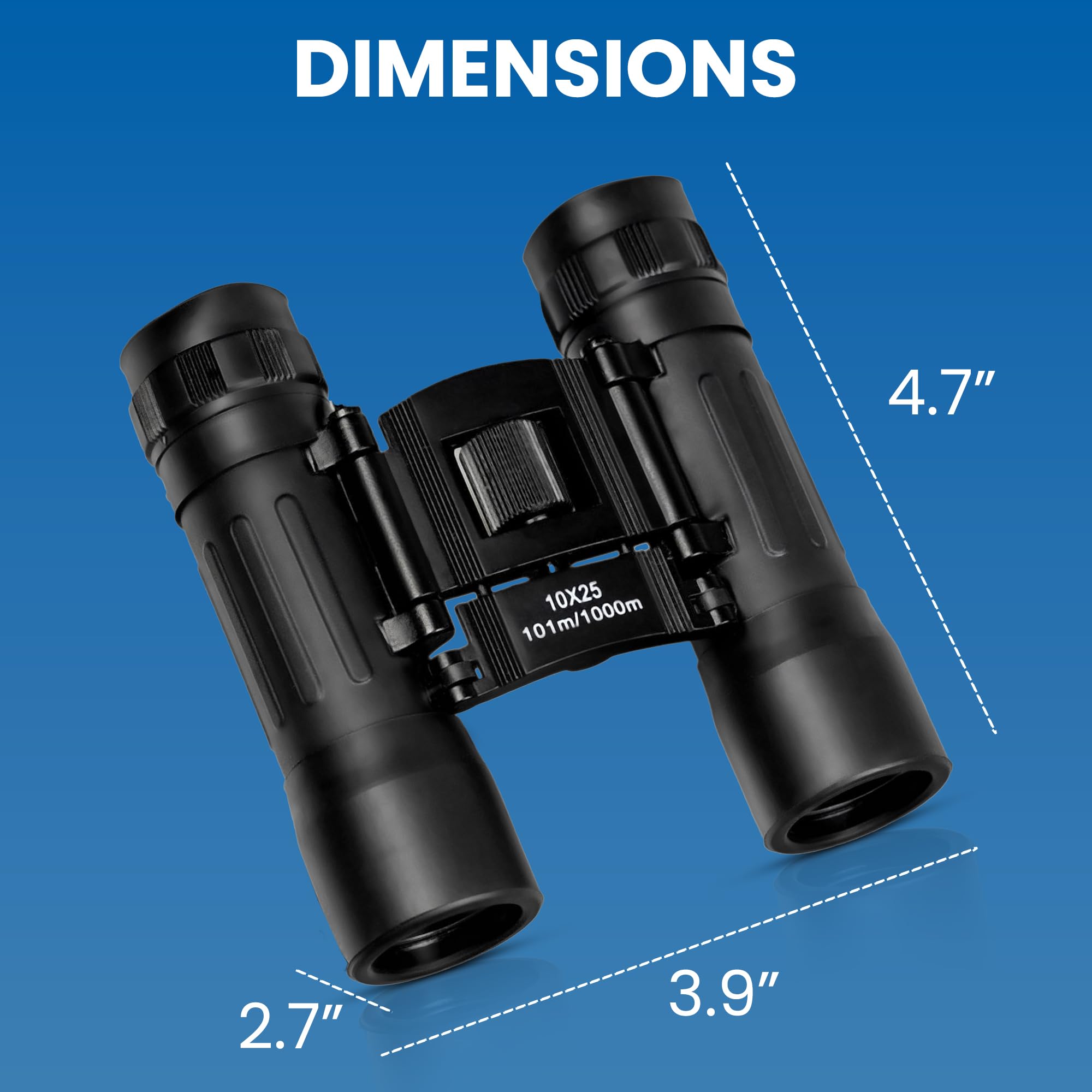 TrekTonic - Binoculares compactos de alta potencia de 10 x 25 para adultos y niños, portátiles con correa para el cuello, observación de aves, actividades al aire libre 5