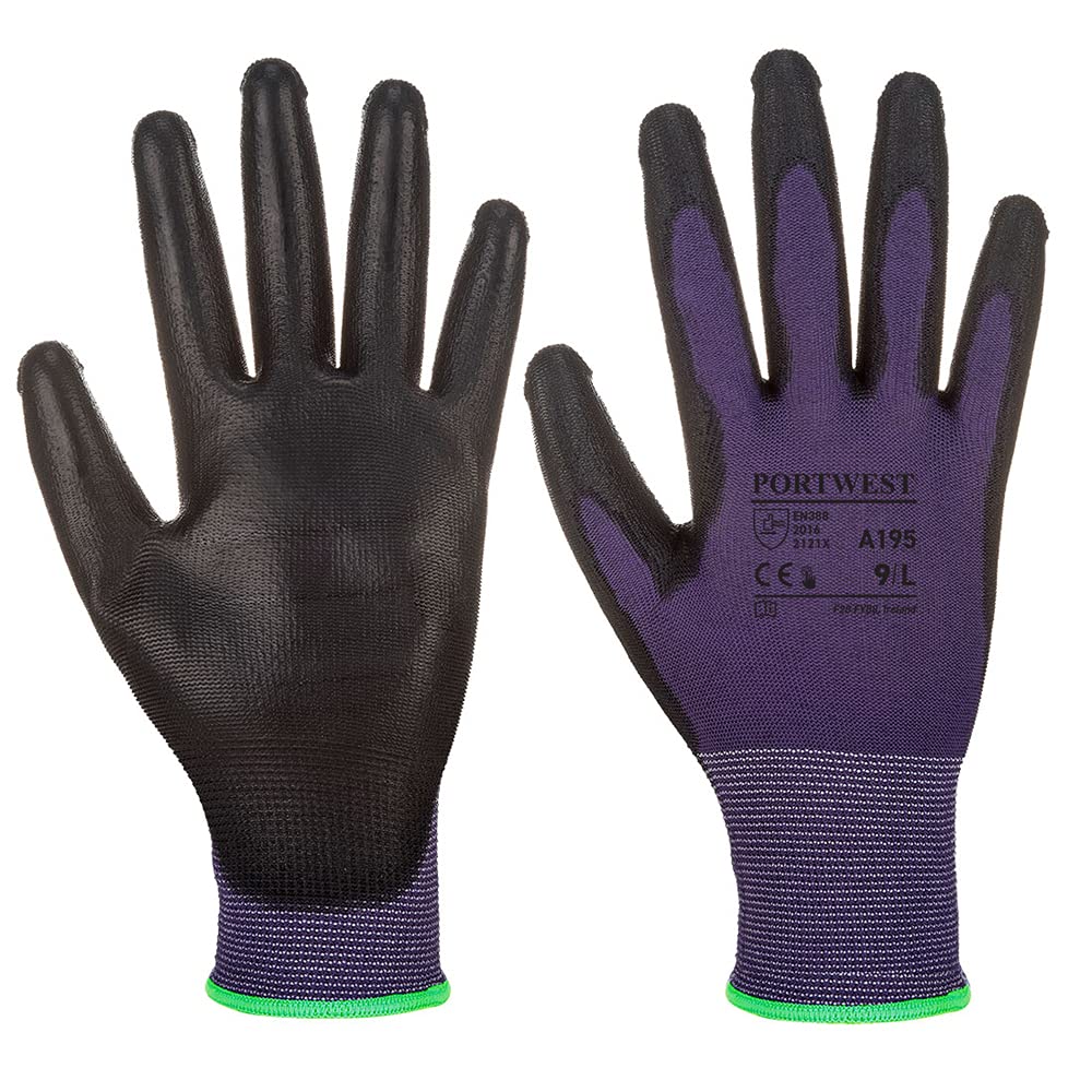 PortwestA195 Touchscreen PU Glove Purple/Black, Medium