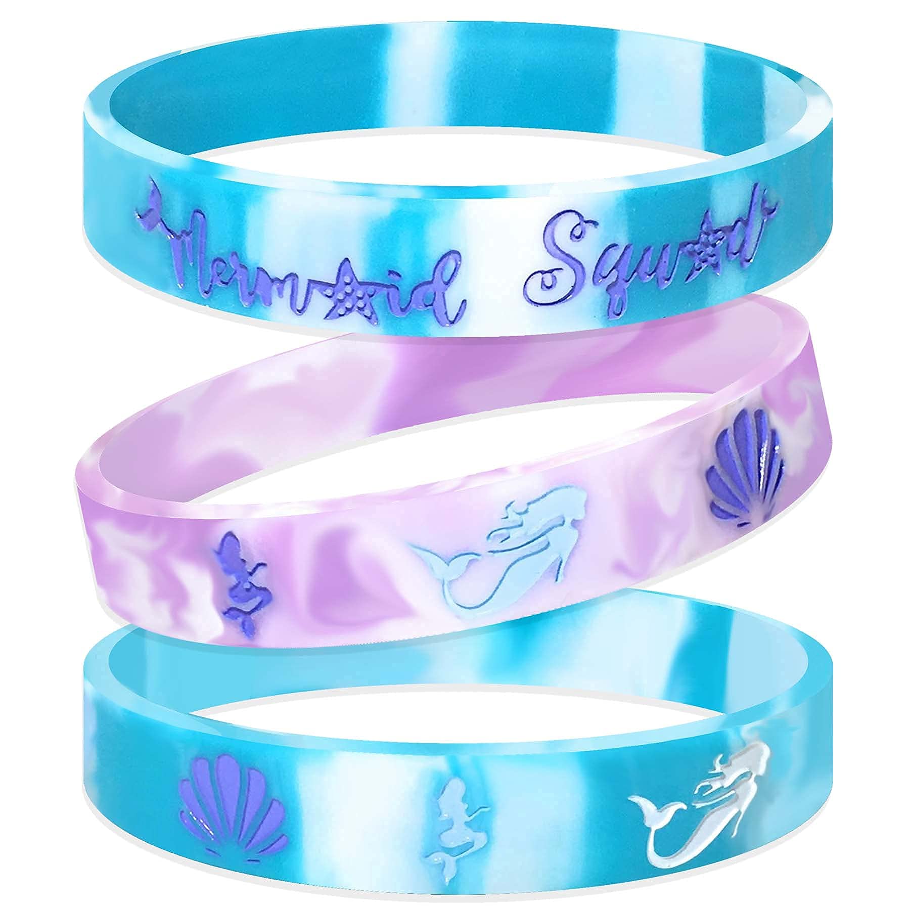 24PCS Slime Party Bracelets - Rainbow Silicone Wristbands For Birthday Parties & Theme Events