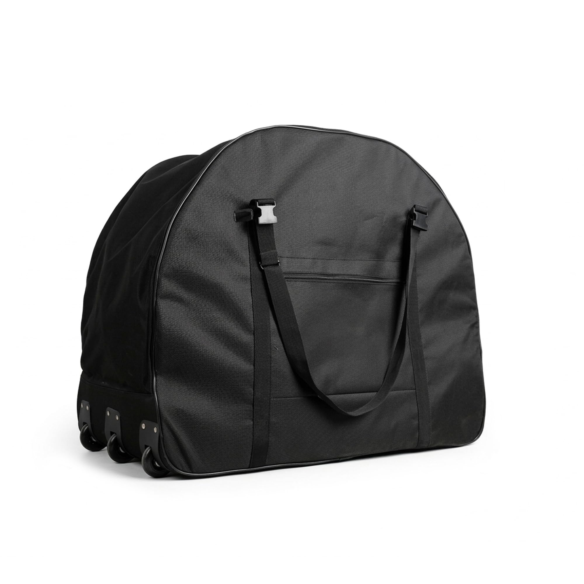 Sac de Transport Vélo Pliant et Électrique 20-22 pouces - Housse avec 3 roulettes pour un transport stable, rembourrée, fond renforcé et bandoulière, Noir
