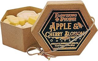 Apples & Cherry Blossom Scented Organic Beeswax Melts (3 Ounces) - Elegant Luxury Wax Melt - Natural and Sustainable - Great Gift