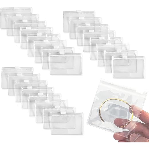 PANDA PVC Jewellery Storage Organizer Pouch Pack of 24 3x3