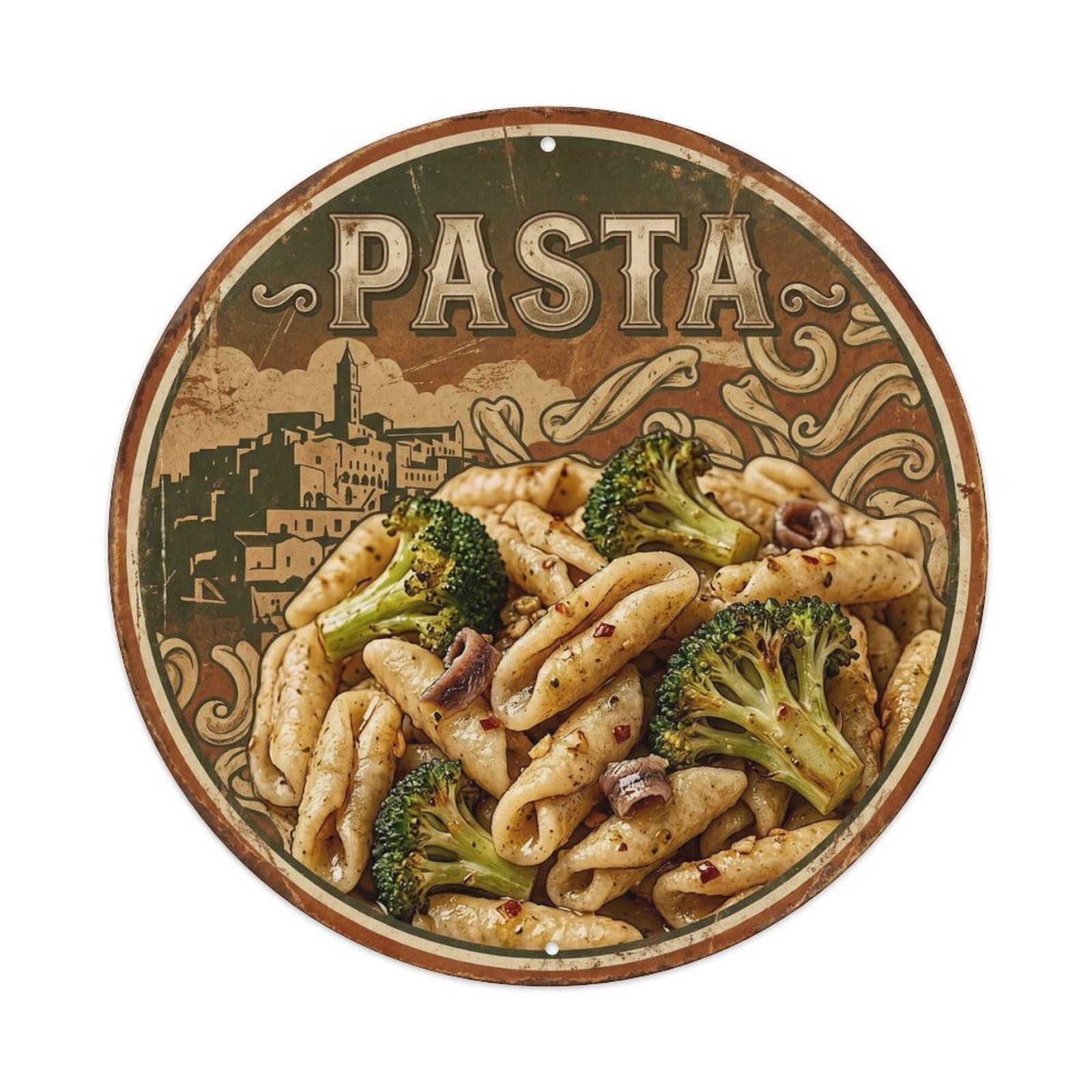 Italian Restaurant Pasta Italy Travel Classic Cafe Metal Tin Sign