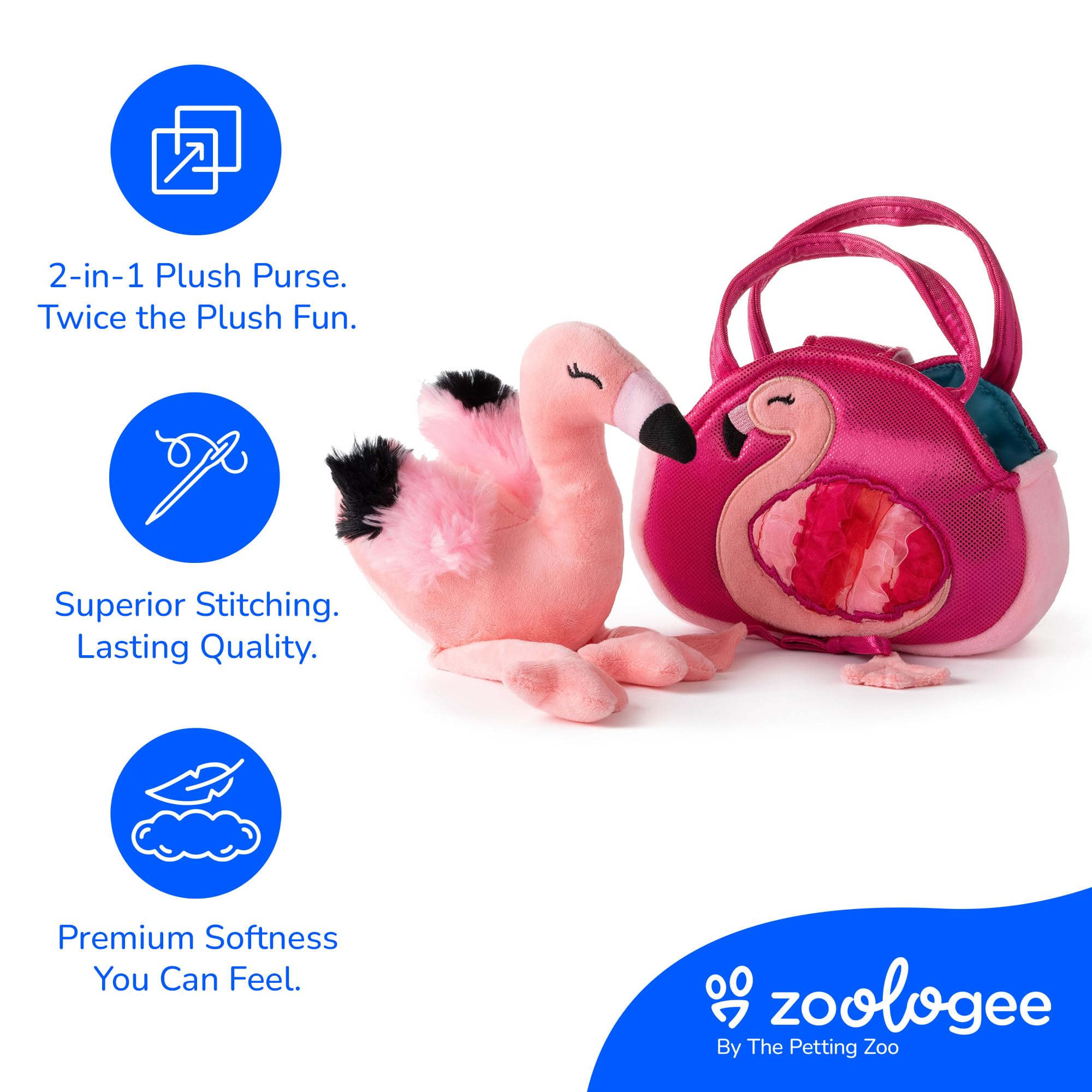 Amazon.com: The Petting Zoo Flamingo Stuffed Animal Plushie and